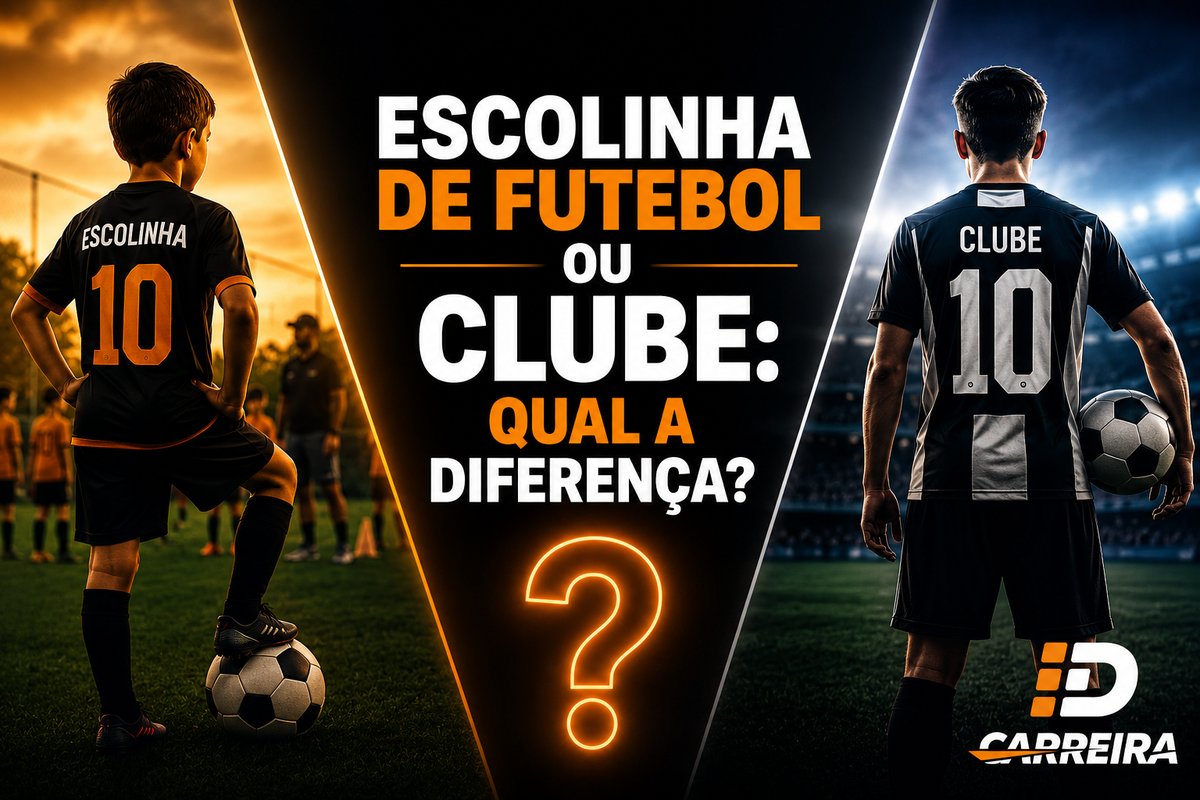 Crianças treinando futebol em uma escolinha