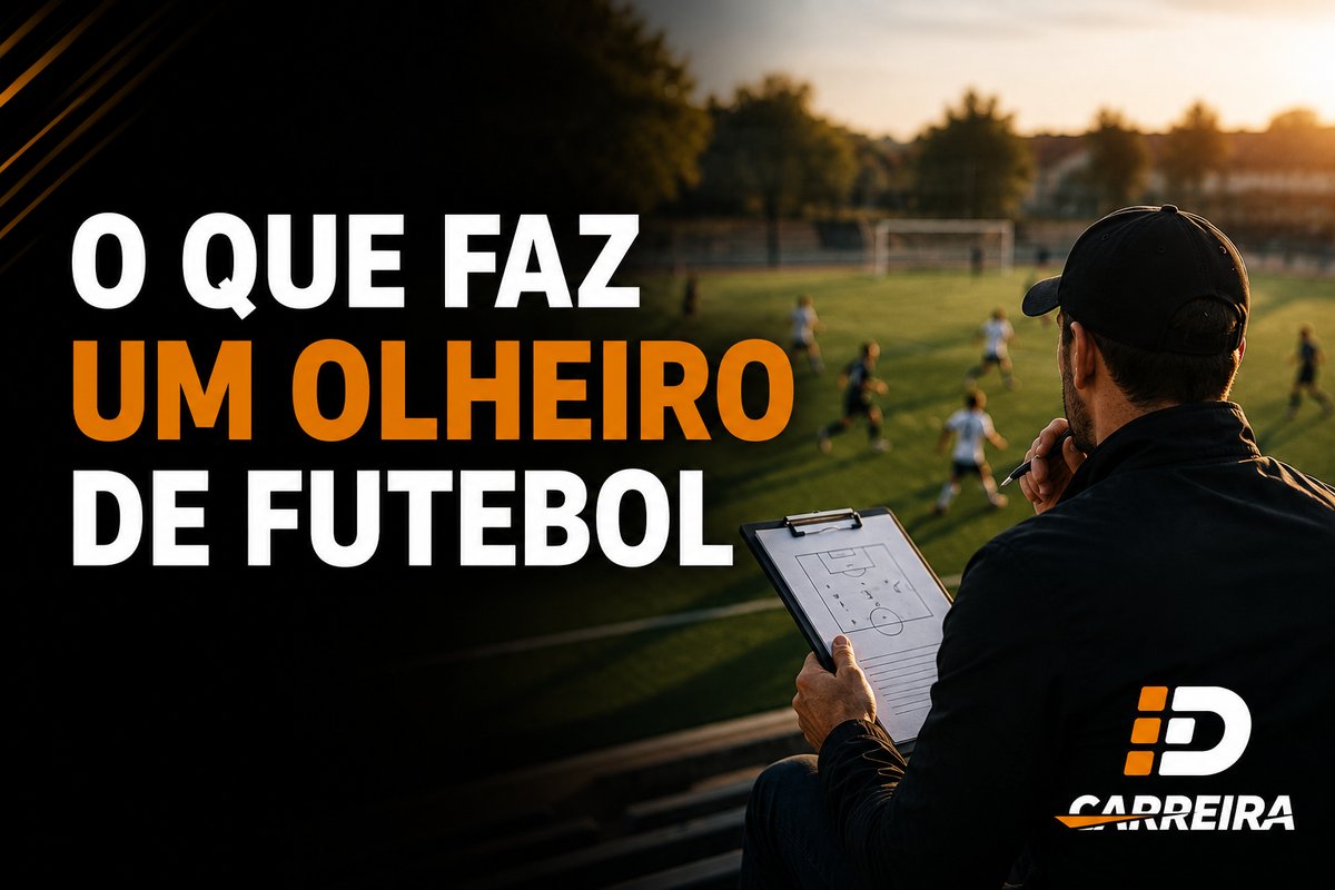 Olheiro de futebol observando um jogo com prancheta na mão