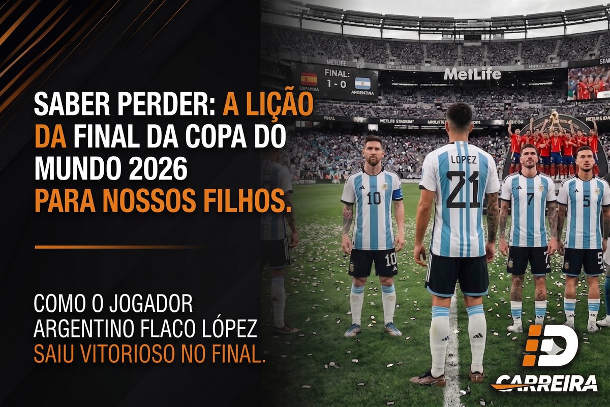 Ilustração de jogadores de futebol de costas para o pódio durante cerimônia de premiação de uma final de Copa do Mundo